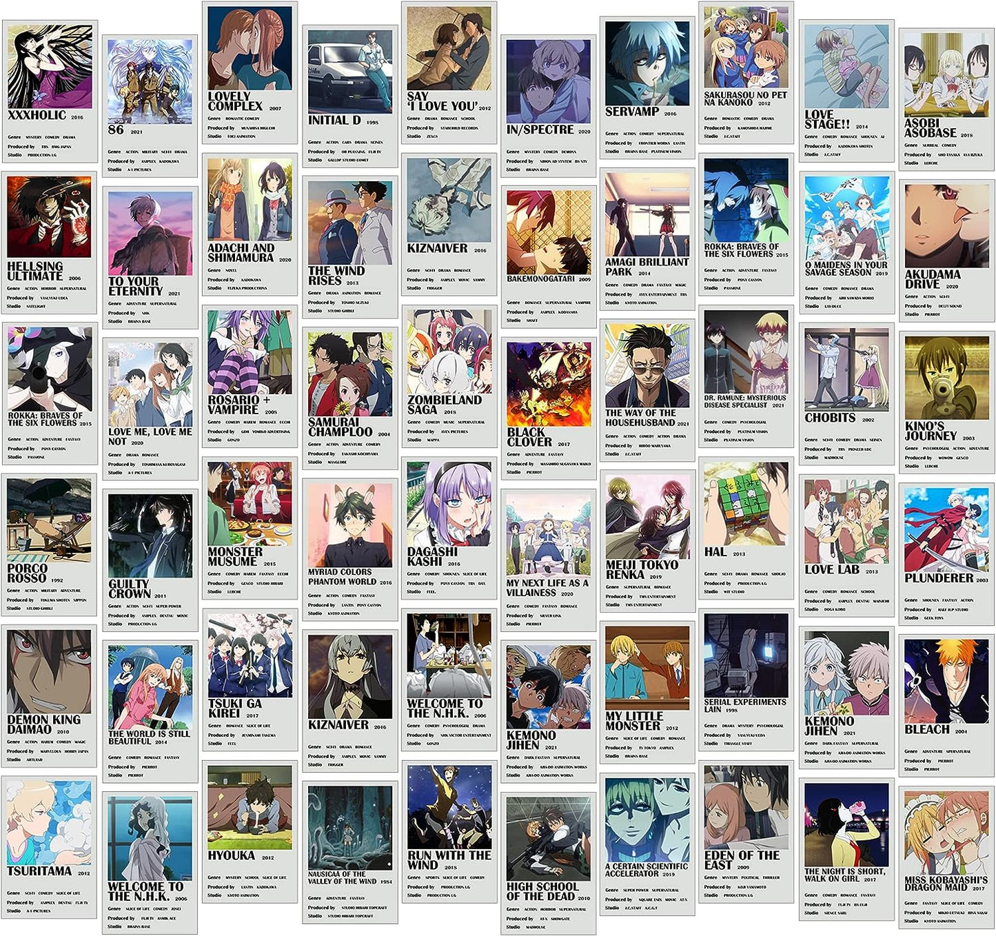 Mixed Anime (Random) - Collage Cards ($100 each)
