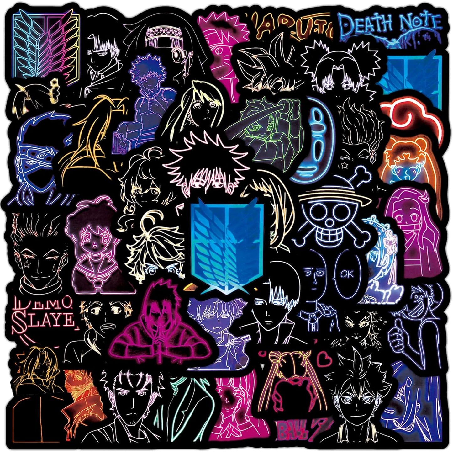 Anime Neon Stickers ($50 each)