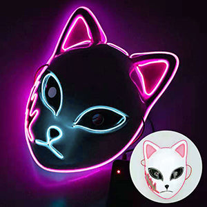 Demon Slayer - LED Fox Mask (Pink)